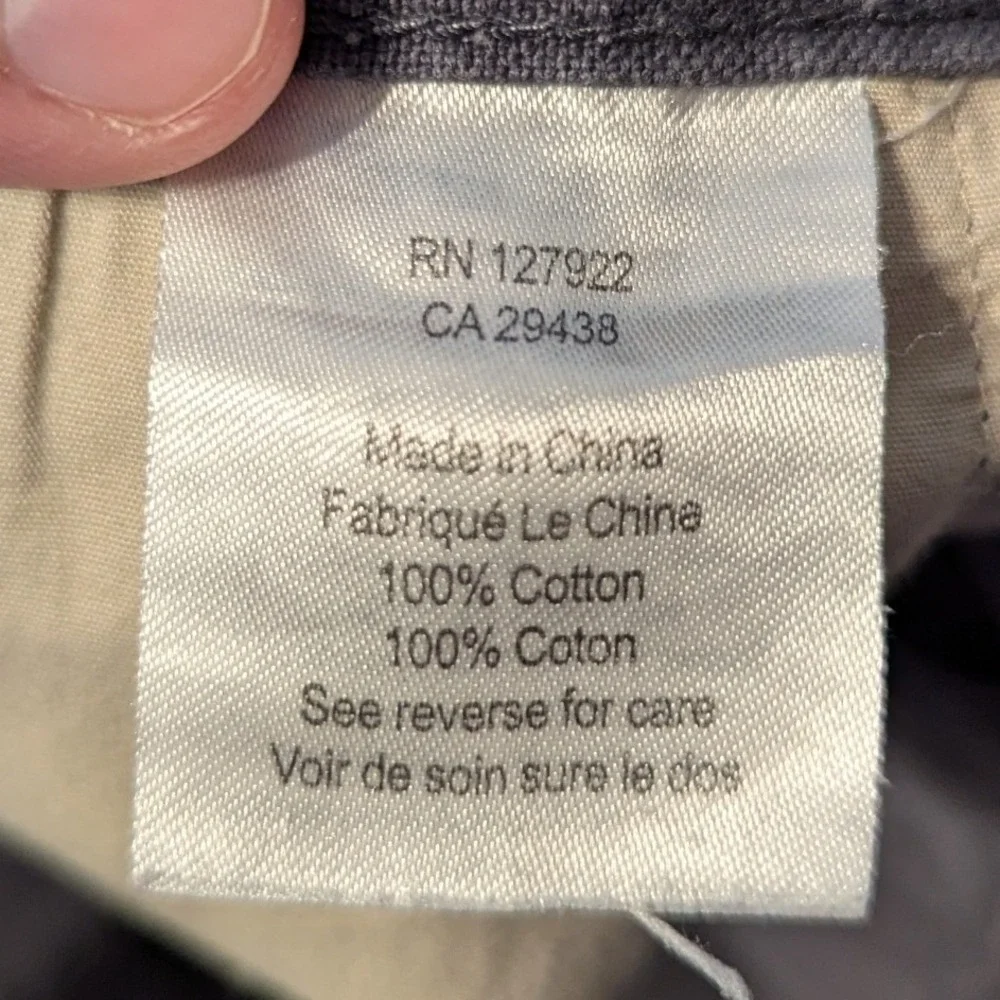 Mountain Khakis MK Mens 44x32 Gray Cotton Canvas‎ Pants Rugged Outdoor